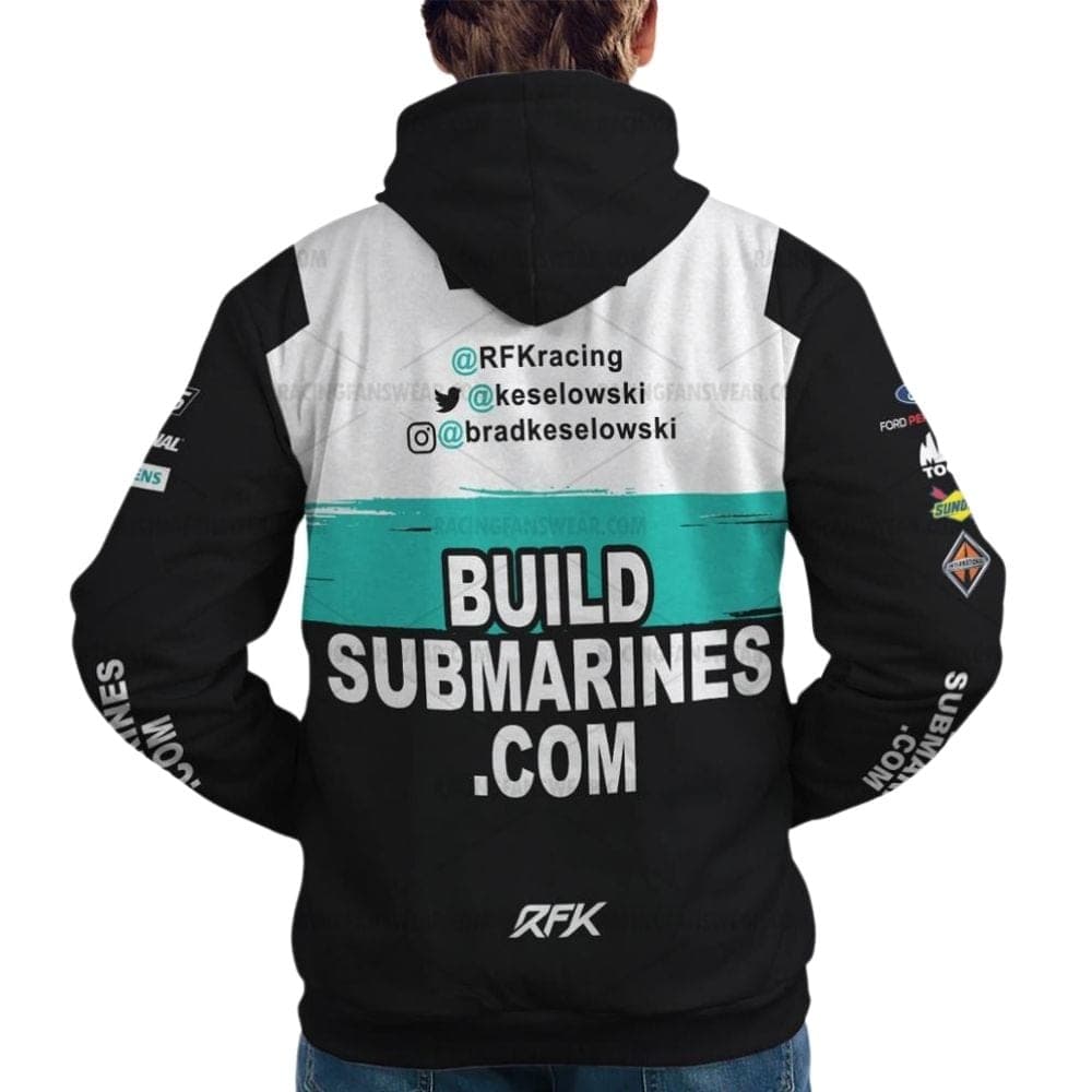 Brad Keselowski Nascar 2023 Build Submarines Racing Uniform All Over Print Hoodie