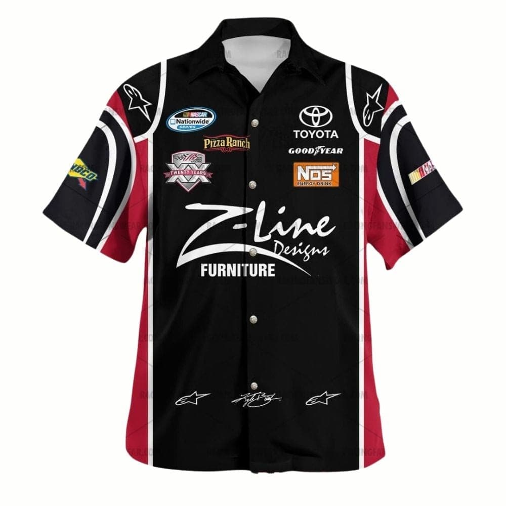 Kyle Busch Nascar Racing 2012 Z-Line Designs Furniture Signature Uniform Hawaiian Shirt