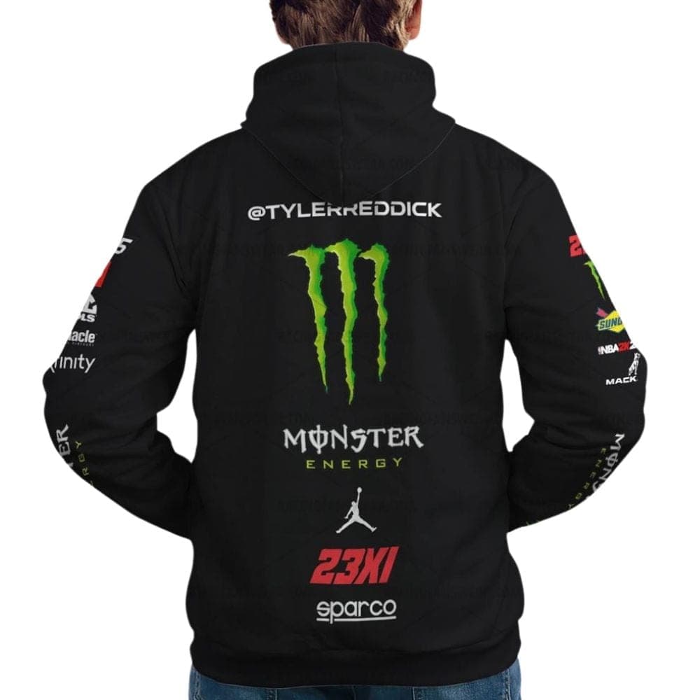 Tyler Reddick Nascar 2023 Racing Monster Energy Uniform All Over Print Hoodie