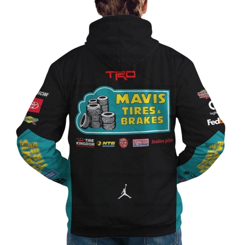 Denny Hamlin Nascar Racing 2024 Mavis Tires Uniform All Over Print Hoodie
