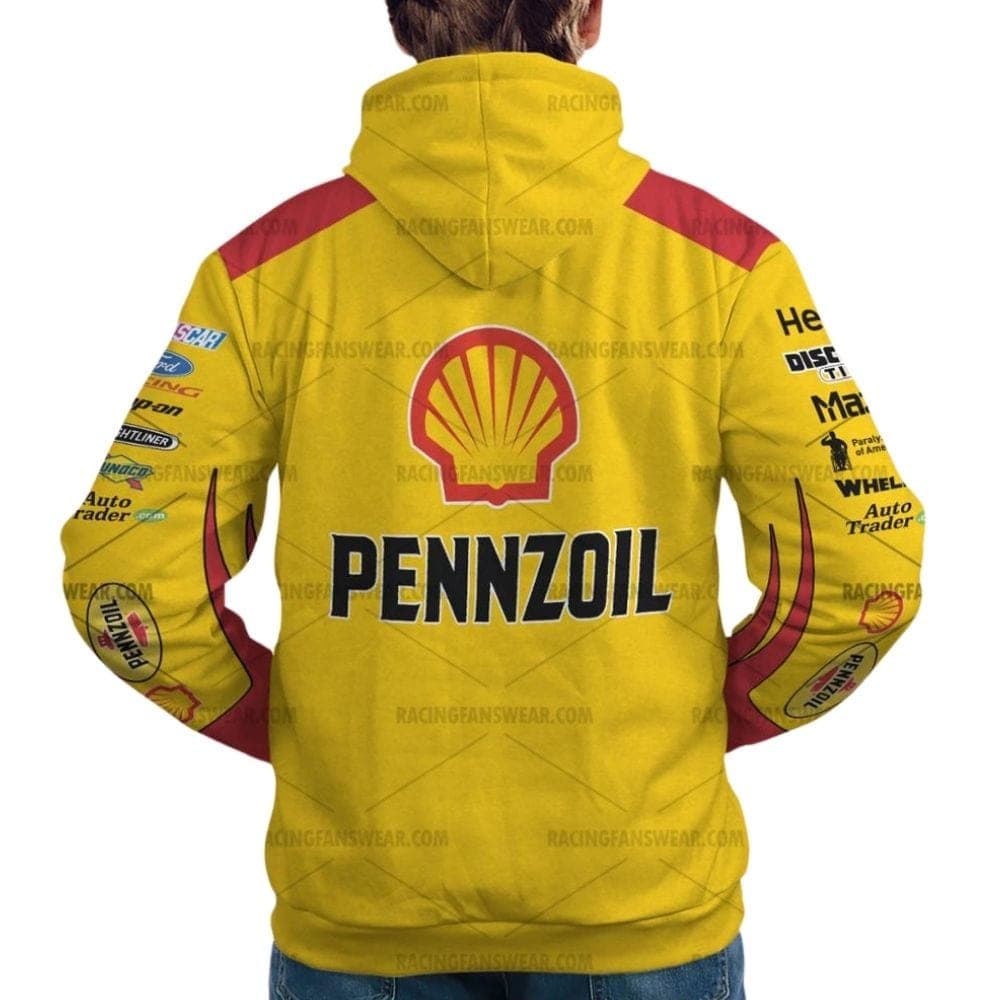 Joey Logano Nascar Racing Pennzoil 2015 Uniform All Over Print Hoodie
