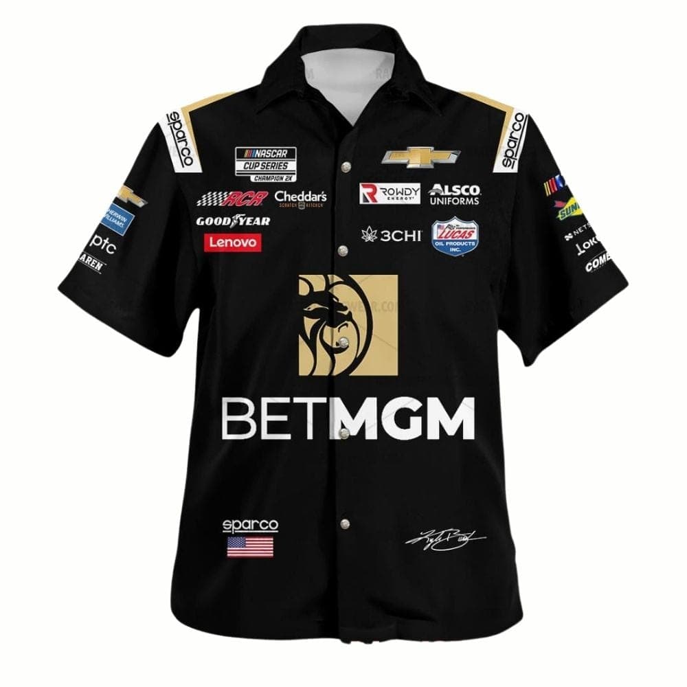 Kyle Busch Nascar 2023 METMGM Racing Signature Uniform Hawaiian Shirt