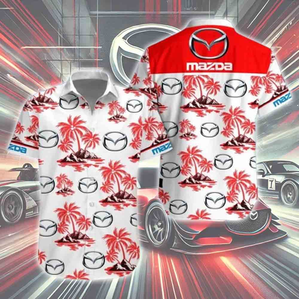 Mazda Tropical Many Logo Hawaiian Shirt