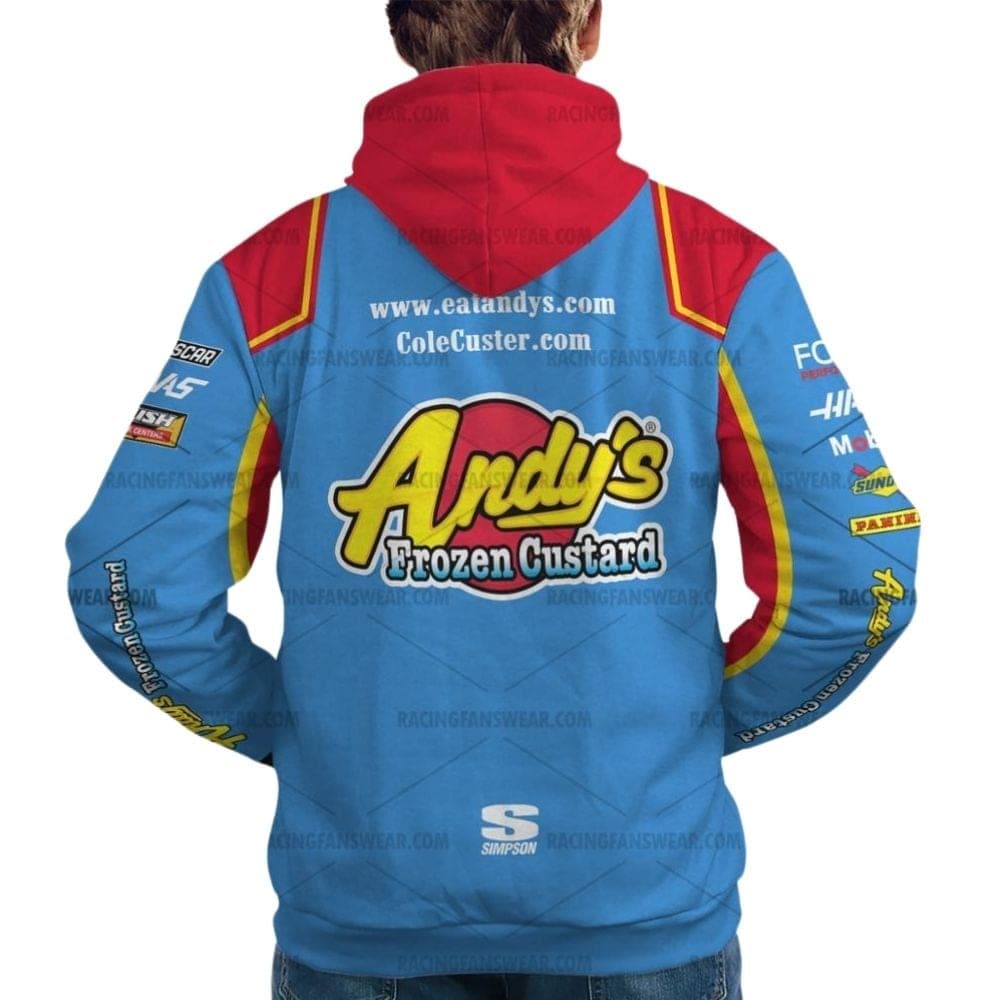 Cole Custer Nascar Racing 2024 Andys Frozen Custard Uniform All Over Print Hoodie
