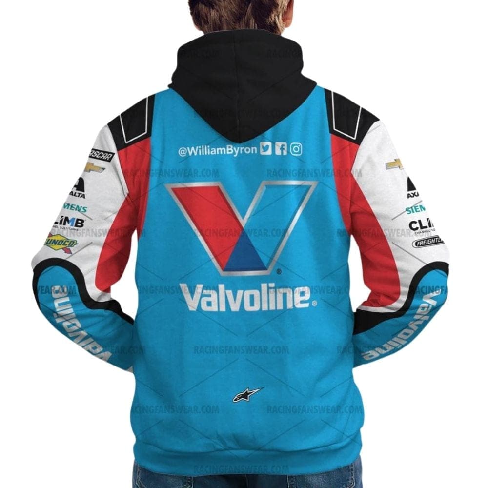 William Byron Nascar Racing Hendrick Motorsport Valvoline 2025 Uniform All Over Print Hoodie