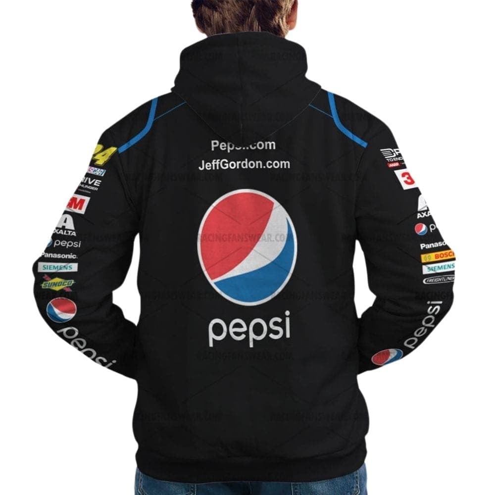 Jeff Gordon Nascar Racing Pepsi Axalta And Chervolet Uniform All Over Print Hoodie