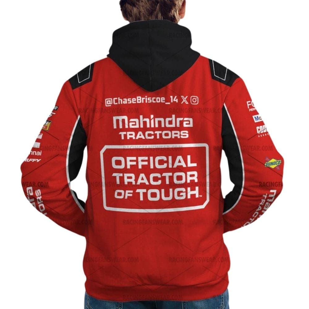 Chase Briscoe Nascar Racing 2024 Stewart Haas Racing Mahindra Uniform All Over Print Hoodie