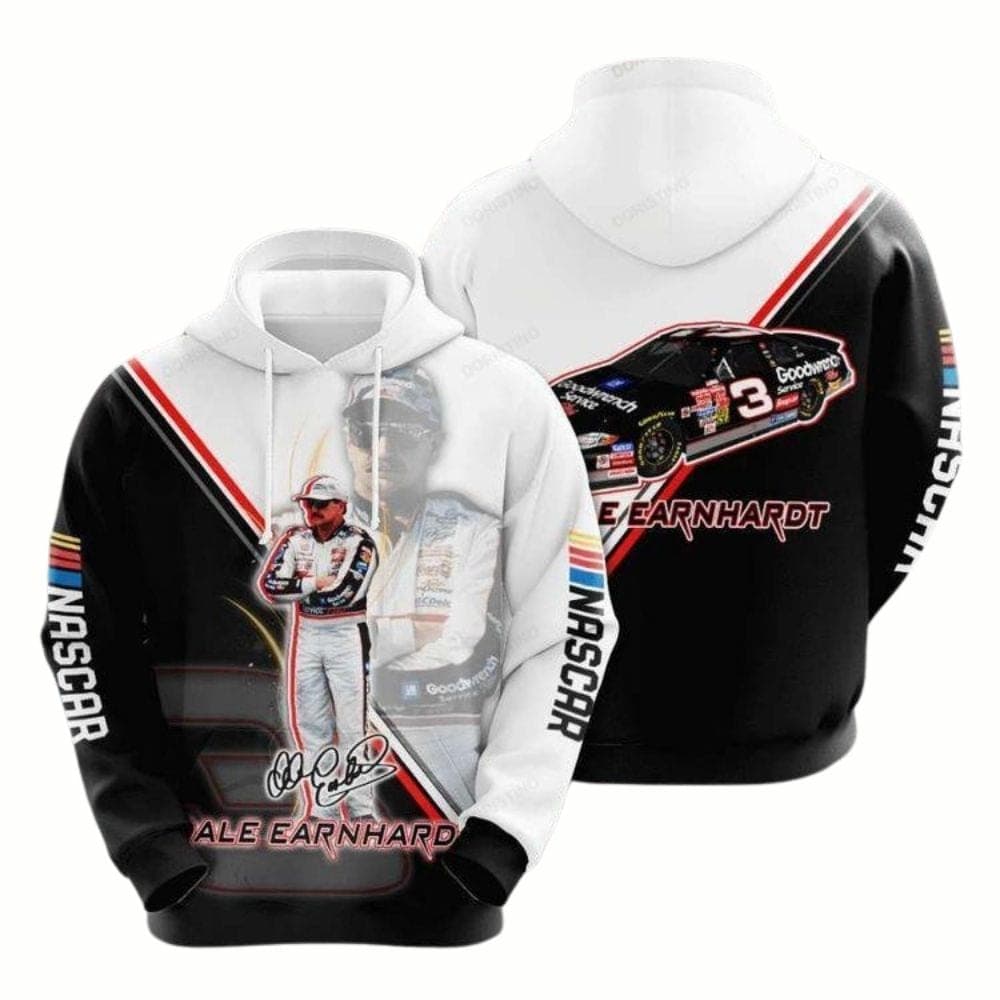 Dale Earnhardt 3 Signature All-over Print Hoodie