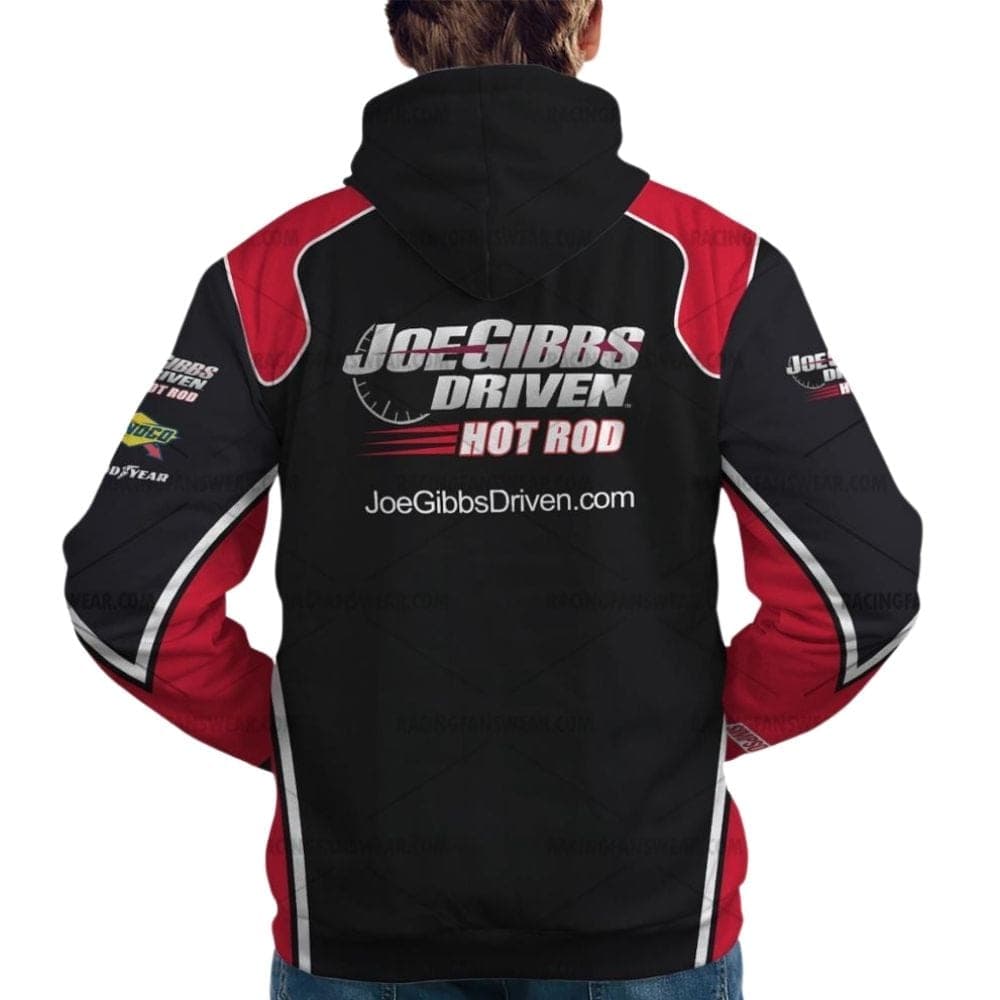 Denny Hamlin Nascar Racing 2008 Joe Gibbs Driven Hot Rod Uniform All Over Print Hoodie