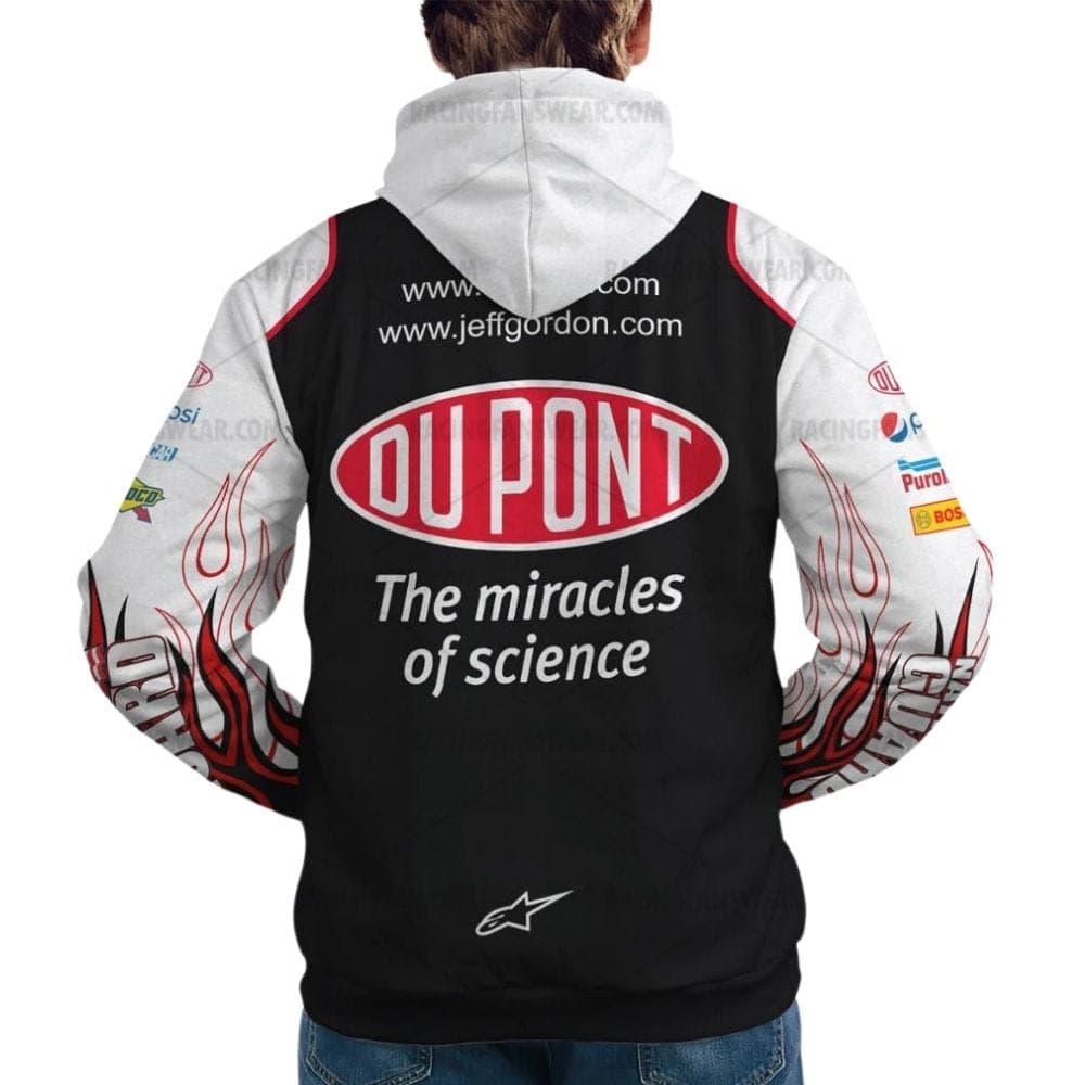 Jeff Gordon Nascar Racing National Guard And Dupont Uniform All Over Print Hoodie