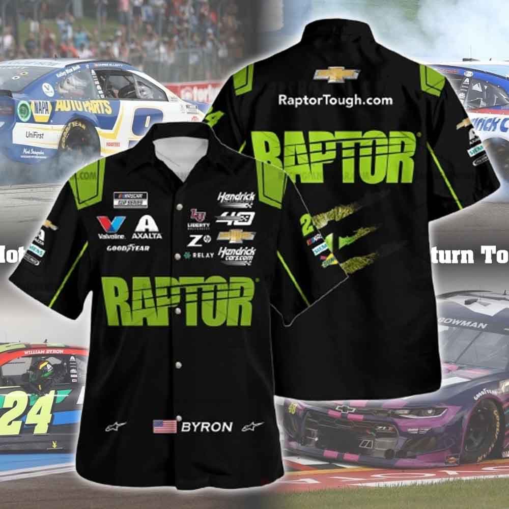 William Byron Nascar Racing Hendrick Motorsports Raptor Uniform Hawaiian Shirt