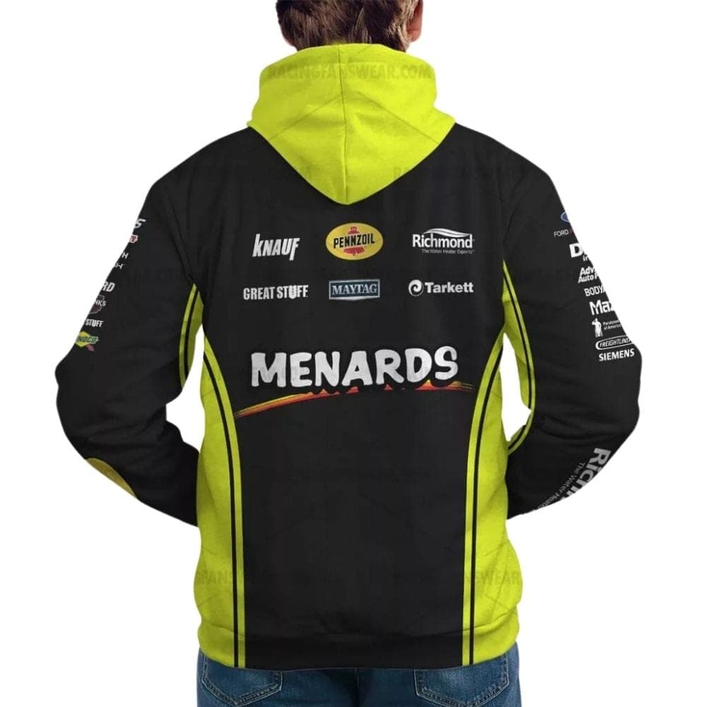 Ryan Blaney Nascar 2023 Menards Racing All Over Print Hoodie