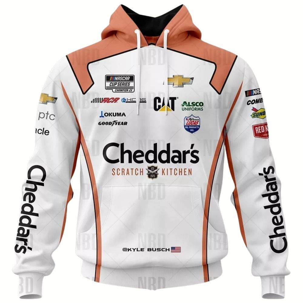 Kyle Busch Nascar 2023 CheddarÃ¢â‚¬â„¢s Racing Uniform All-over Print Hoodie