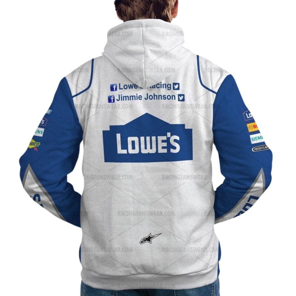 Jimmie Johnson Nascar Lowe's 2016 Racing Uniform All Over Print Hoodie