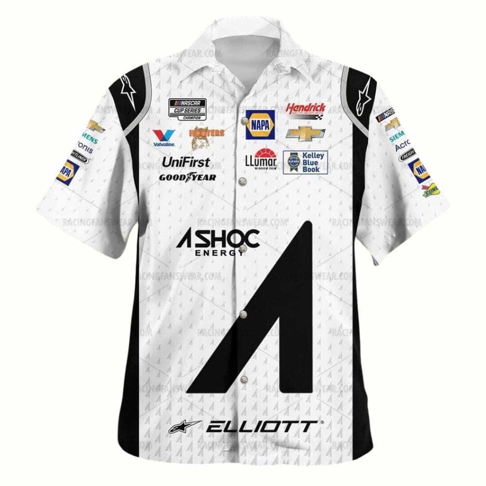 Chase Elliott Nascar Racing 2022 ASHOC Sublimated Uniform Hawaiian Shirt