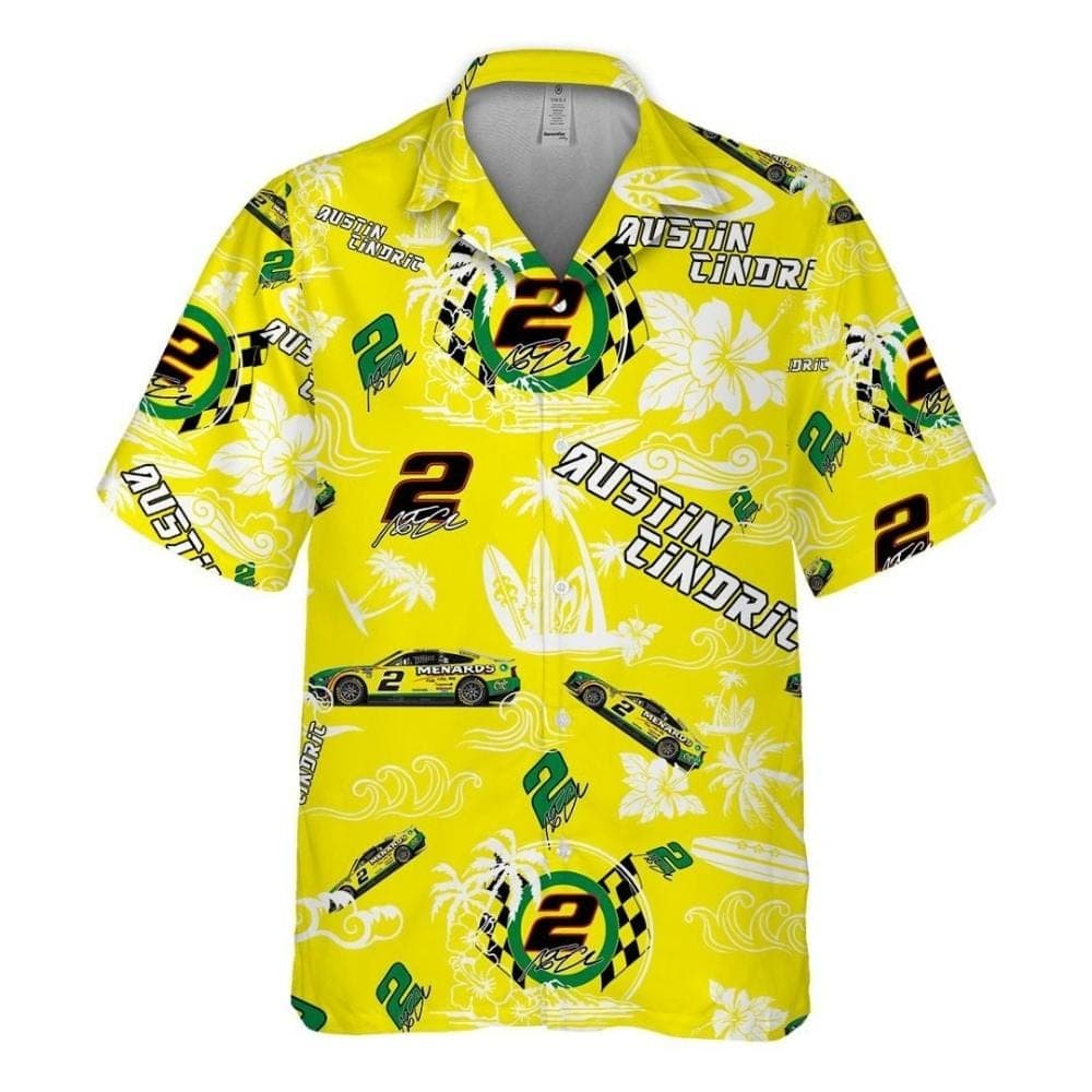 Austin Cindric Nascar Racing Floral Flower Signature Hawaiian Shirt