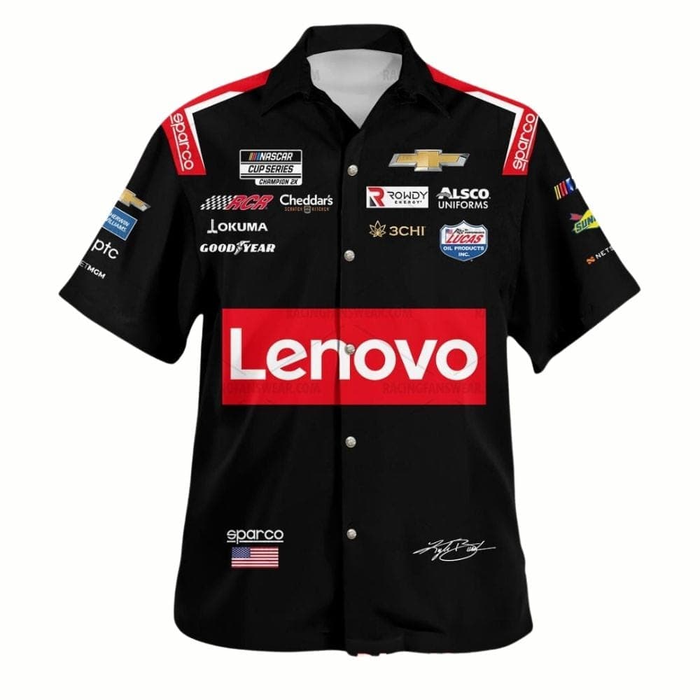 Kyle Busch Nascar 2023 Lenovo Racing Signature Hawaiian Shirt