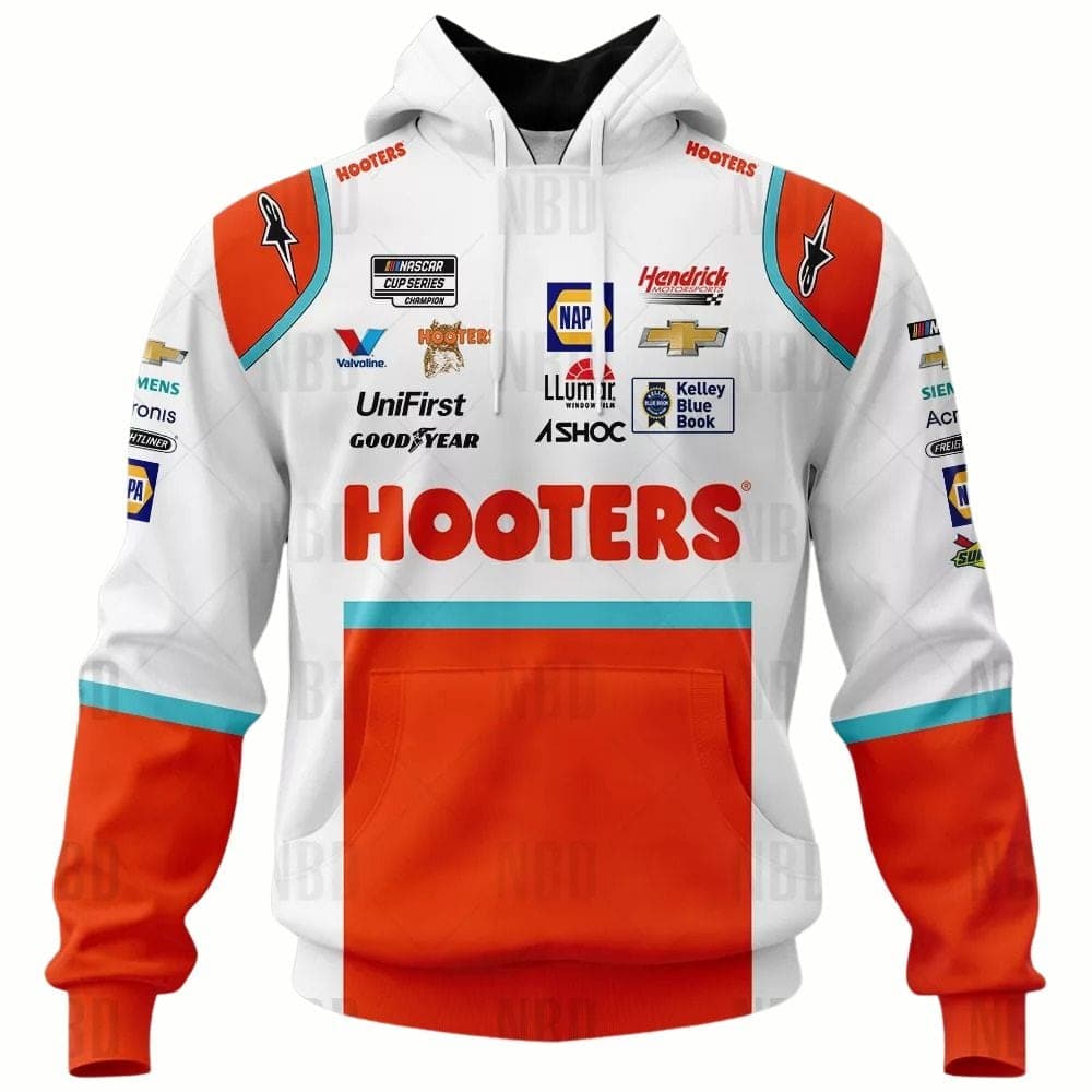 Chase Elliott 2022 Hooters Uniform All-over Print Hoodie