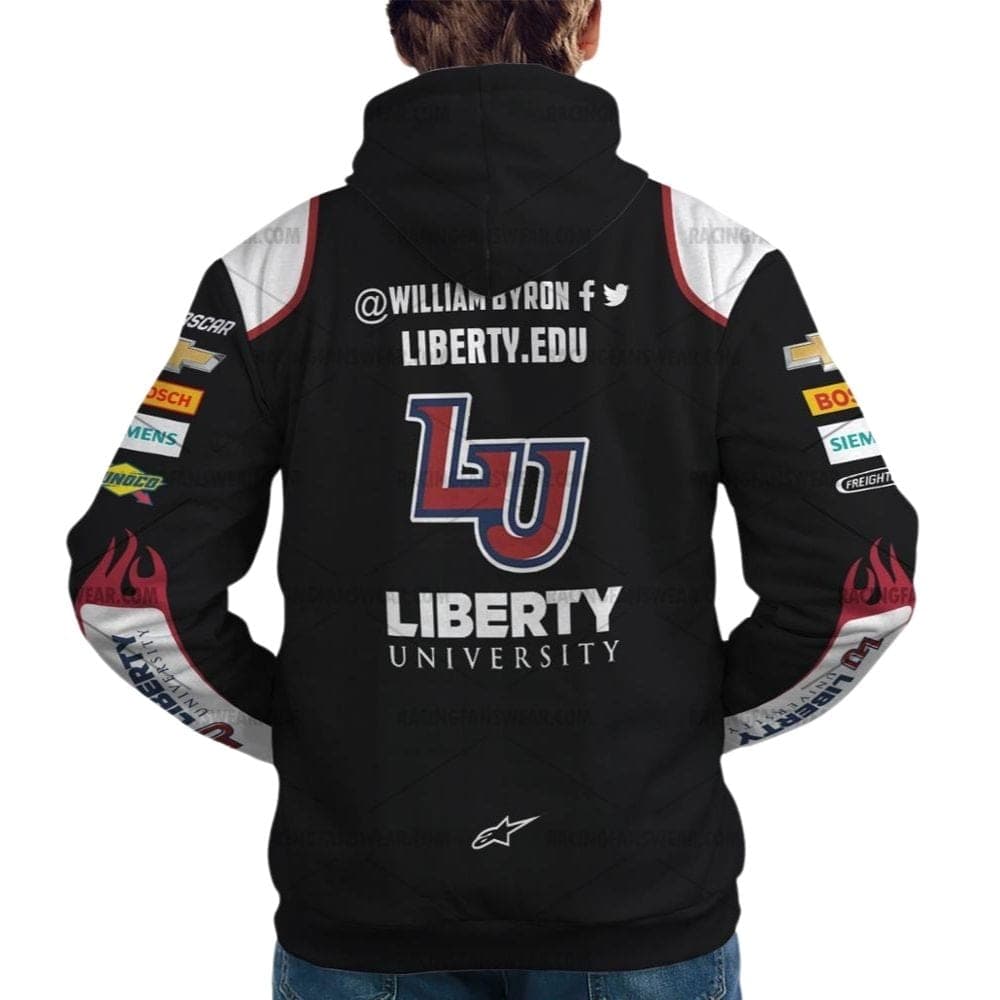 William Byron Nascar Racing Liberty University 2018 Uniform All Over Print Hoodie