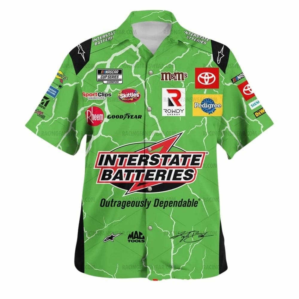 Kyle Busch Nascar 2023 Interstate Batteries Racing Uniform Hawaiian Shirt