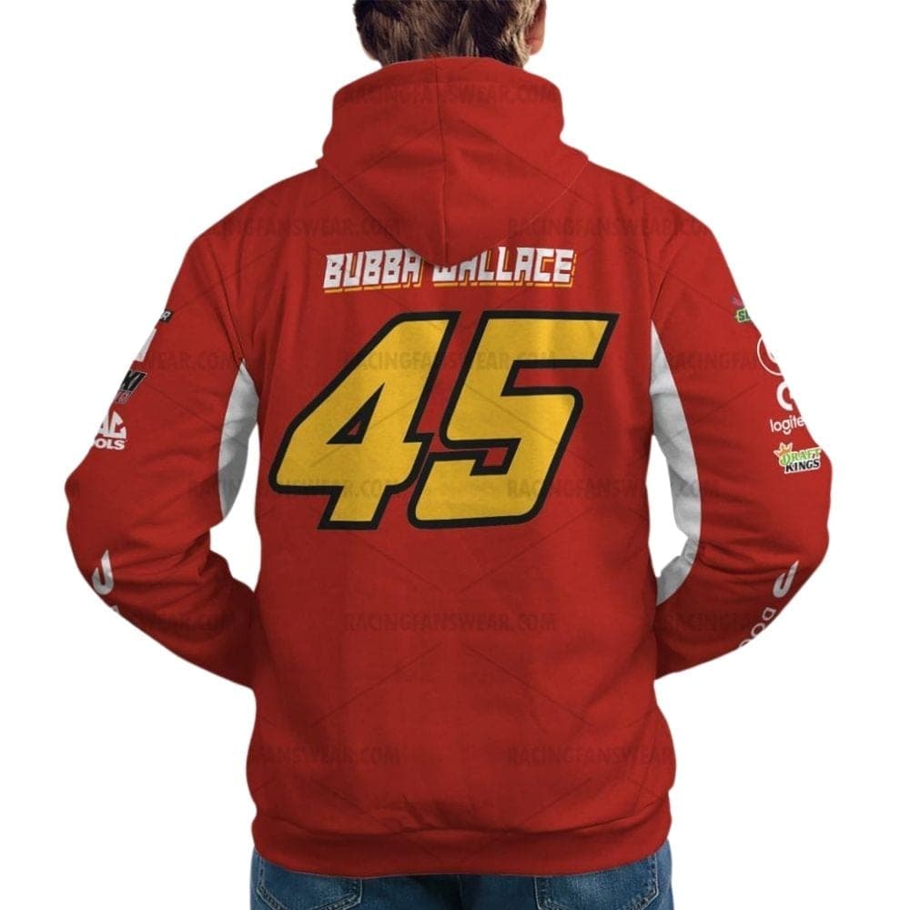 Bubba Wallace 45 Nascar McDonalds 2022 Racing All Over Print Hoodie