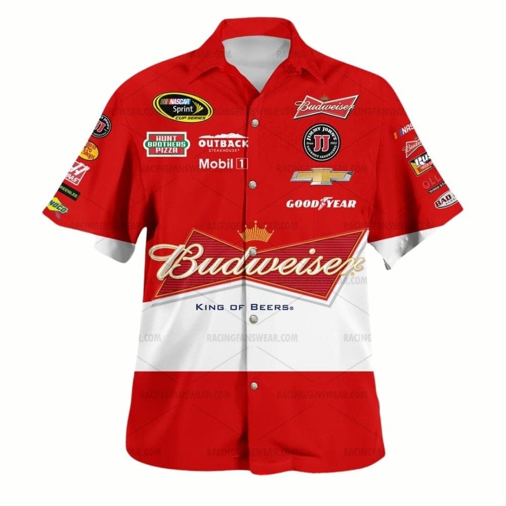 Kevin Harvick Nascar Budweiser Morneau Racing Uniform Hawaiian Shirt