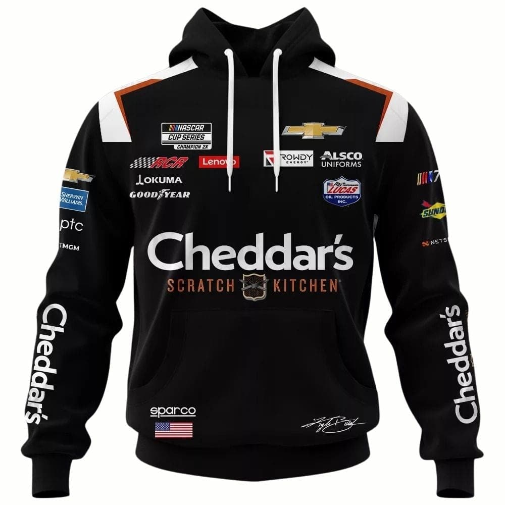 Kyle Busch Nascar 2023 CheddarÃ¢â‚¬â„¢s Scratch Kitchen Racing Uniform All-over Print Hoodie