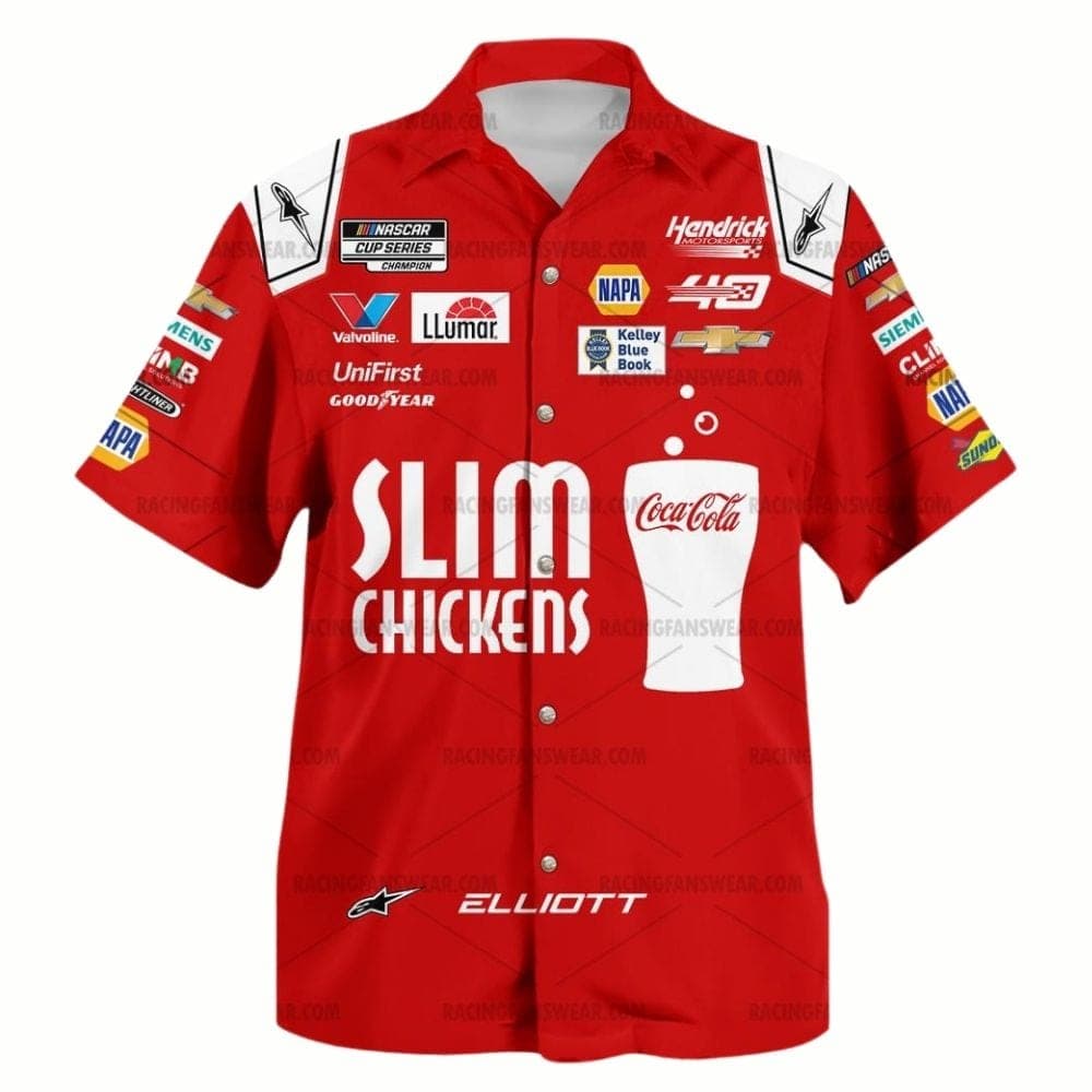 Chase Elliott Nascar Racing 2024 Slim Chicken Uniform Hawaiian Shirt