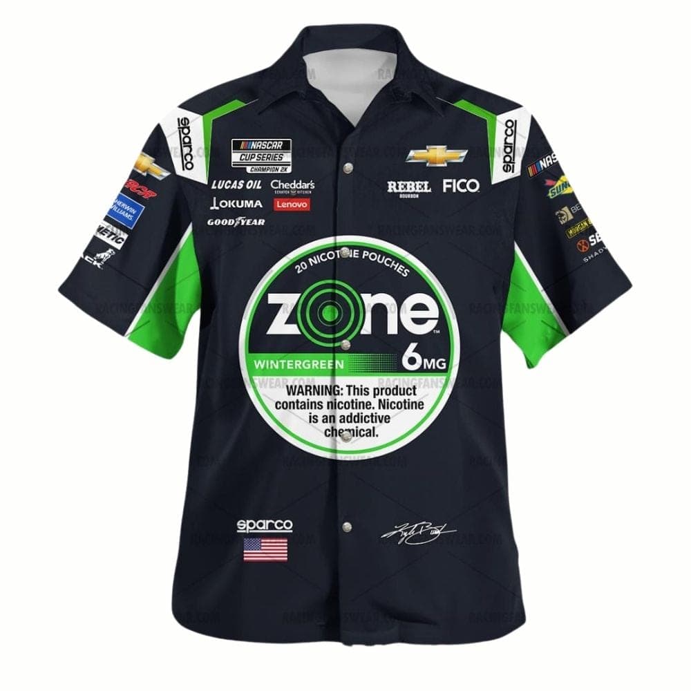 Kyle Busch Nascar Racing 2024 Richard Childress Racing Zone Signature Uniform Hawaiian Shirt