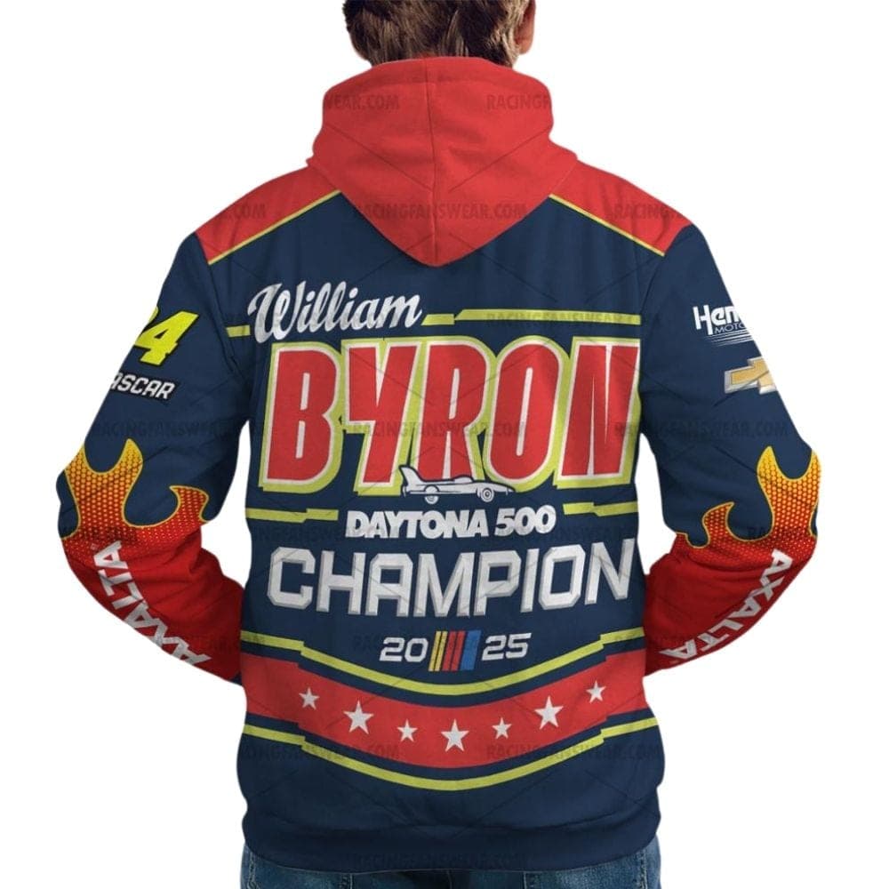 William Byron Daytona 500 Champion Nascar Racing 2025 Uniform All Over Print Hoodie