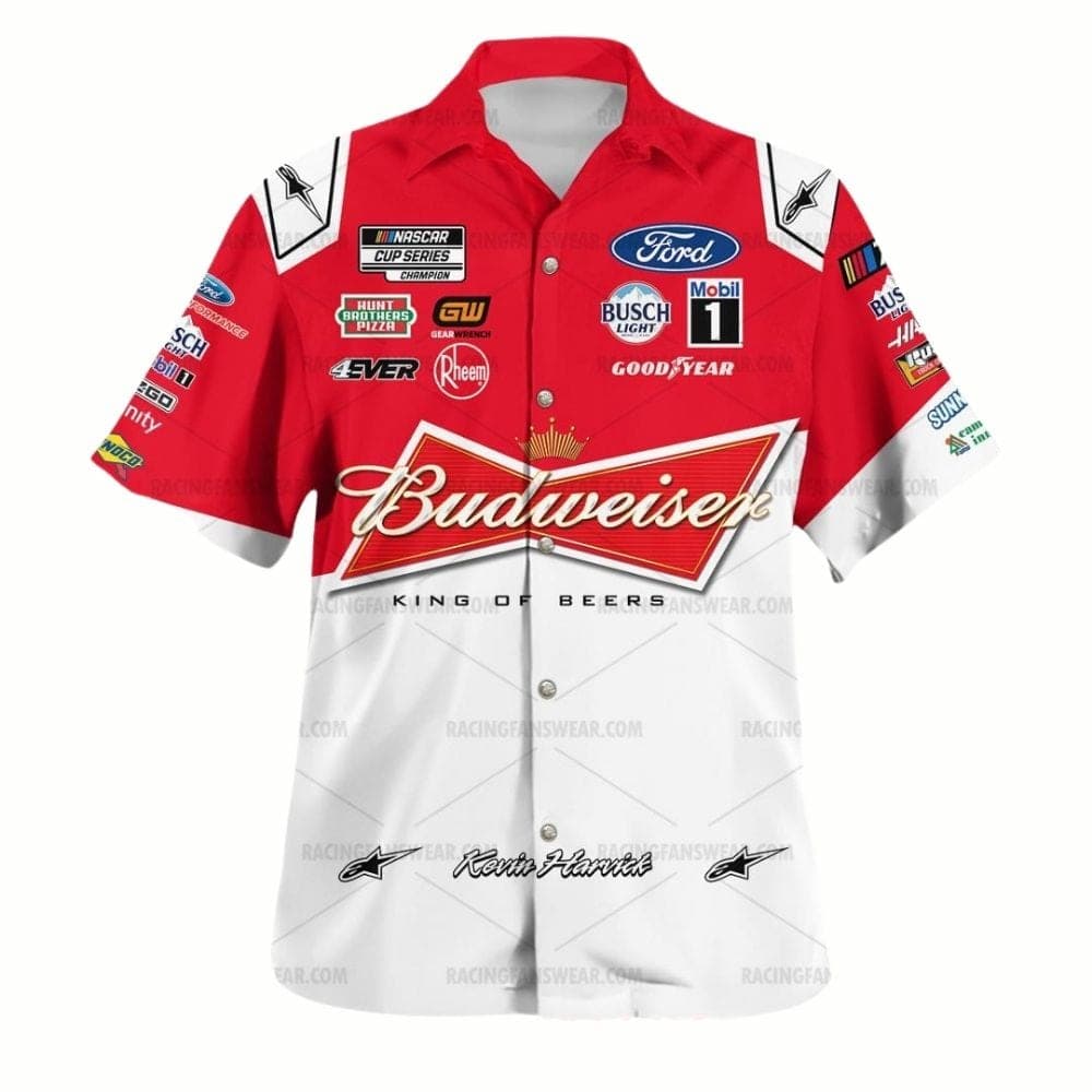 Kevin Harvick Nascar Budweiser King Of Beers Racing 2023 Uniform Hawaiian Shirt