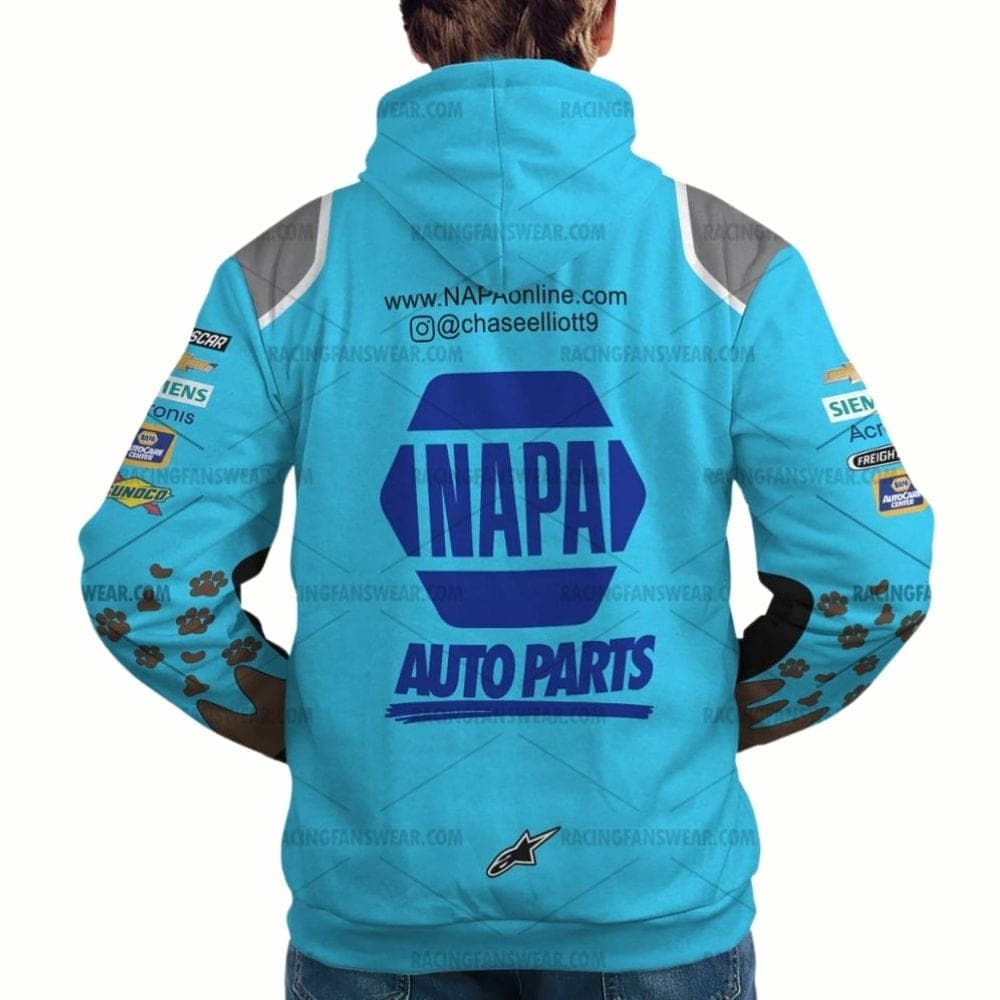 Chase Elliott Nascar Racing Napa Auto Parts 2022 Uniform All-over Print Hoodie