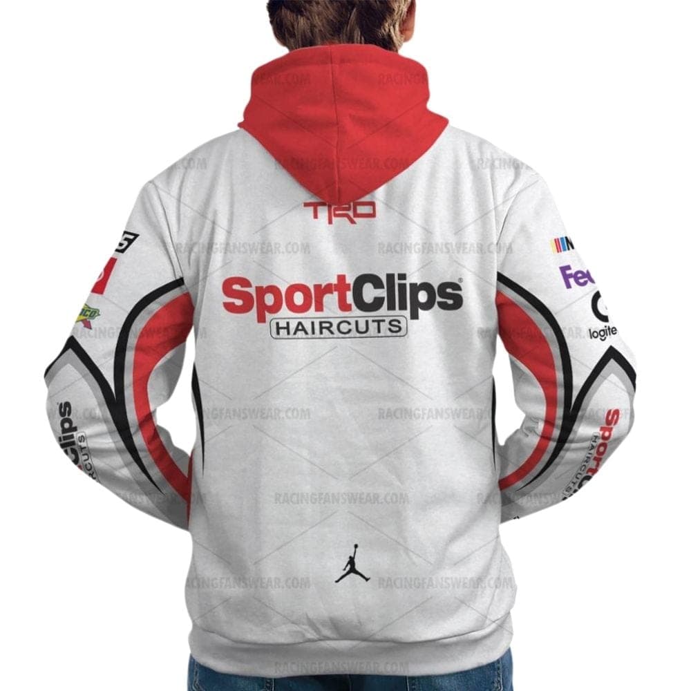 Denny Hamlin Nascar 2023 Racing SportClips Haircuts Uniform All Over Print Hoodie