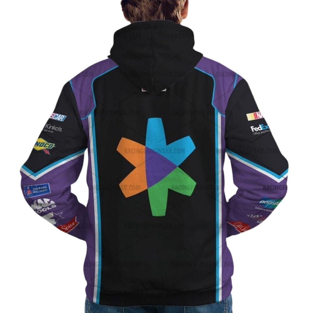 Denny Hamlin Nascar Racing 2013 Coca Cola And Good Year Uniform All Over Print Hoodie