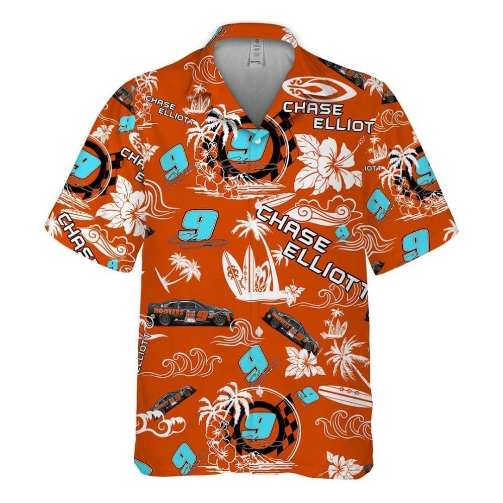 Chase Elliott Nascar 2023 Hooters Racing Hawaiian Shirt