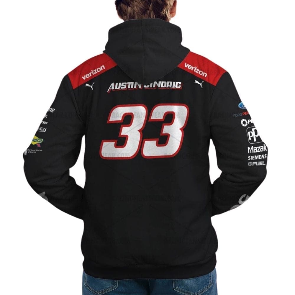Austin Cindric Nascar Racing 2022 Verizon Uniform All Over Print Hoodie