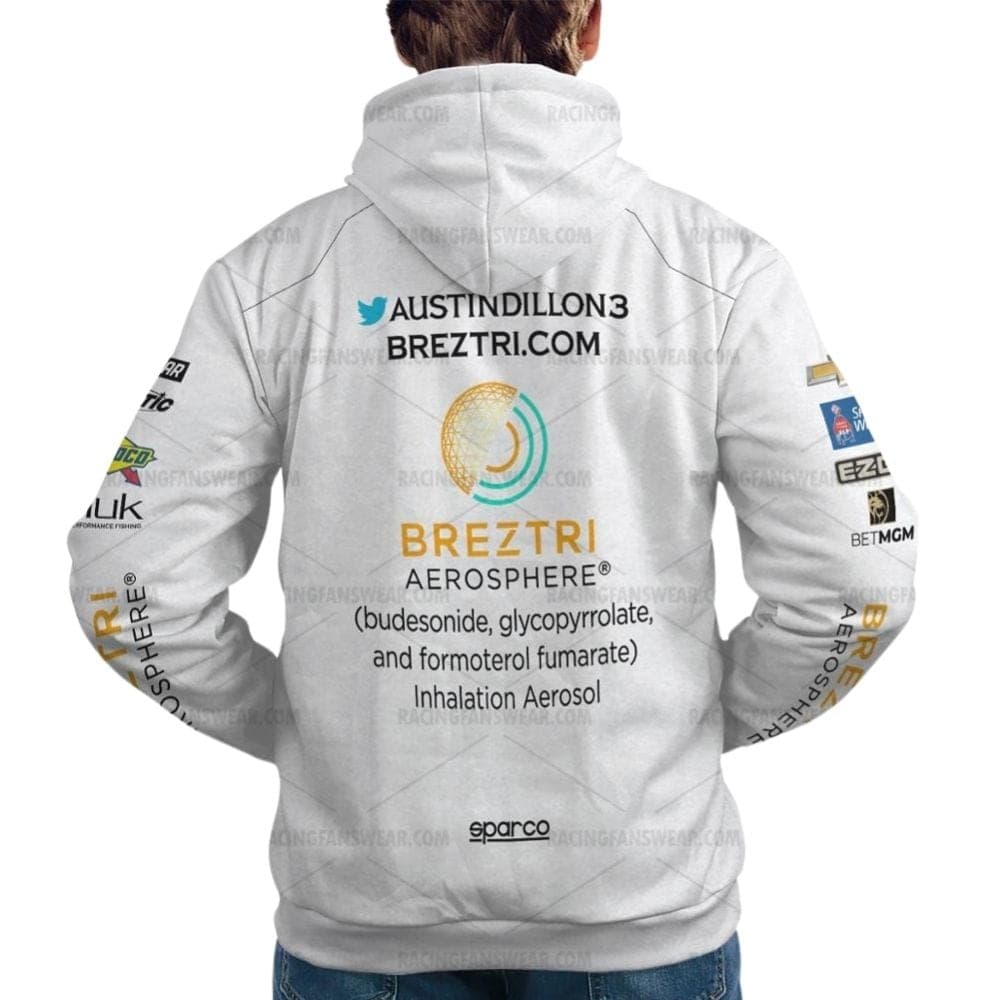 Austin Dillon Nascar 2022 Racing Breztri Aerosphere Uniform All Over Print Hoodie