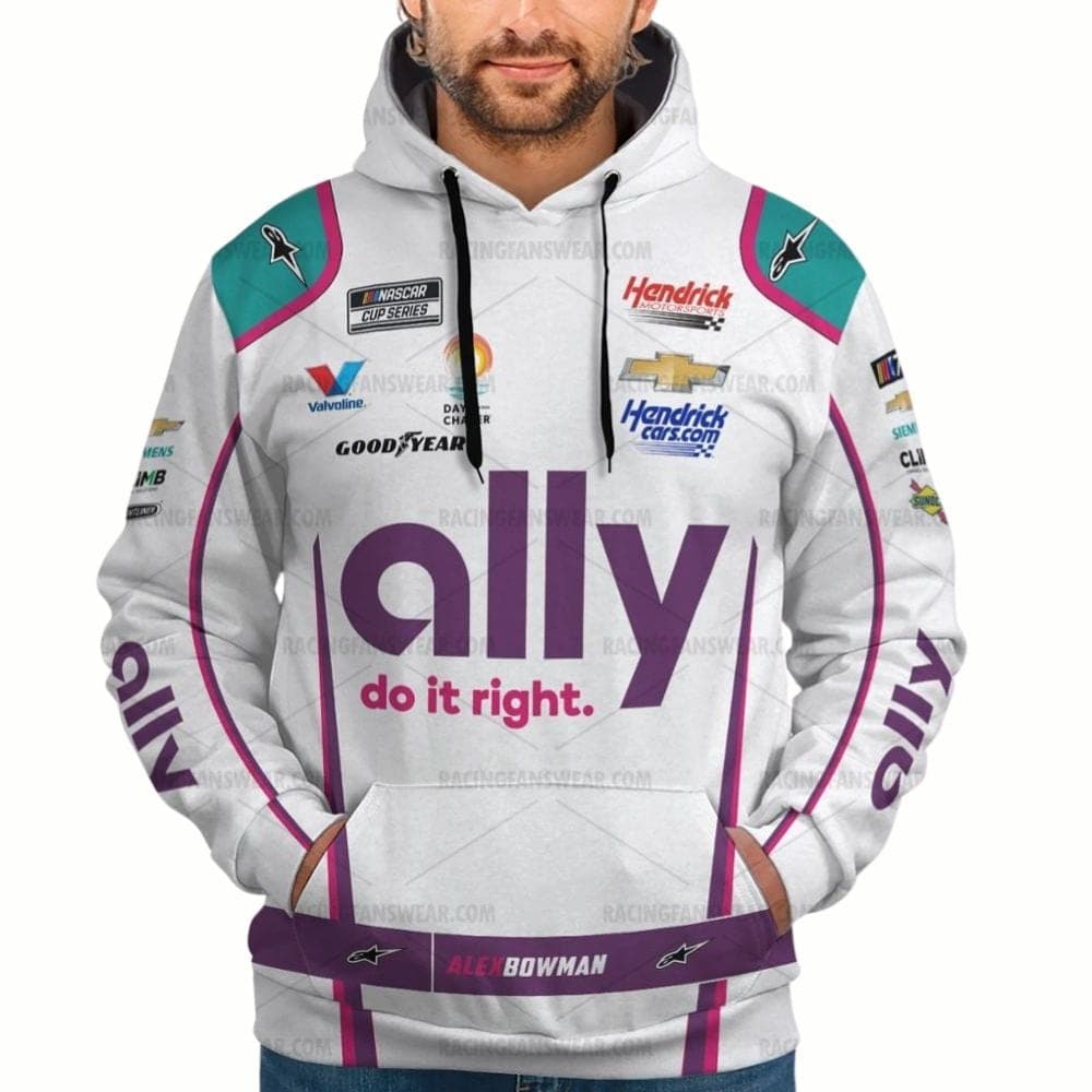 Personalized Alex Bowman 48 Nascar Ally Do It Right Racing 2023 Uniform All Over Print Hoodie