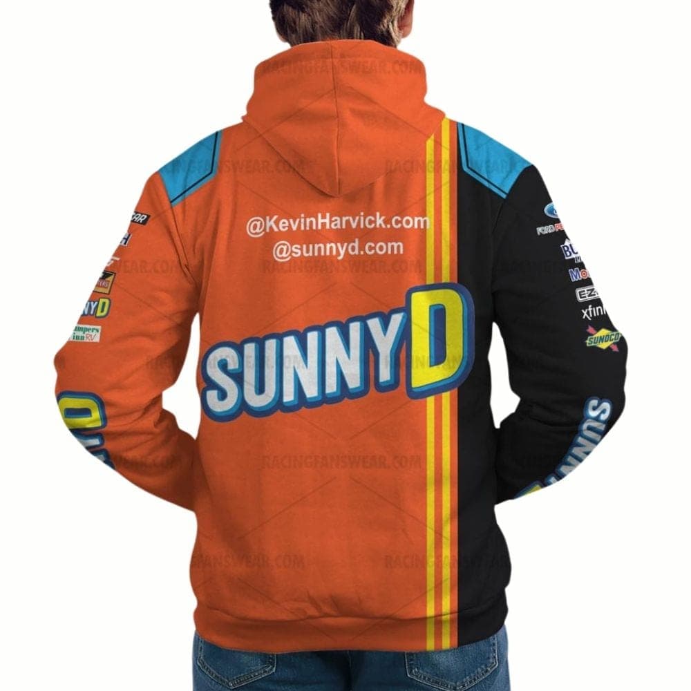 Kevin Harvick Nascar 2023 SunnyD Racing Uniform All-over Print Hoodie