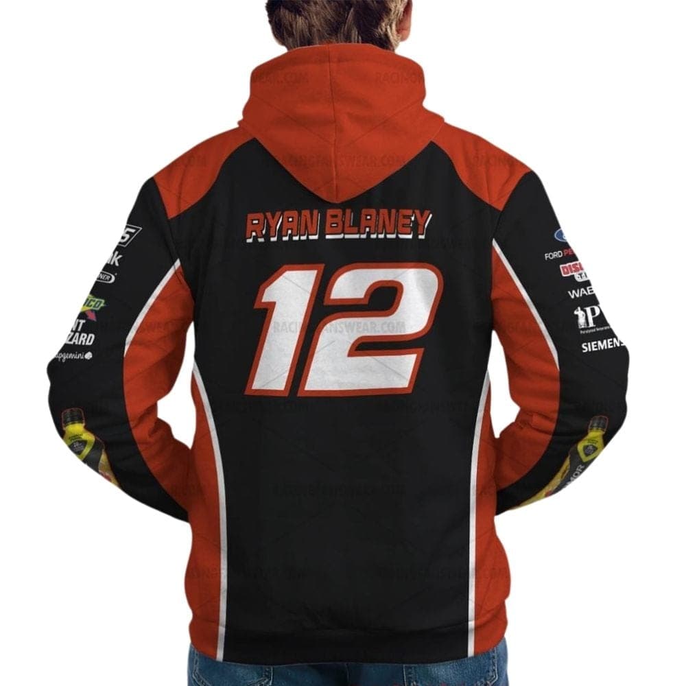 Ryan Blaney 12 Nascar 2023 Racing Uniform All Over Print Hoodie