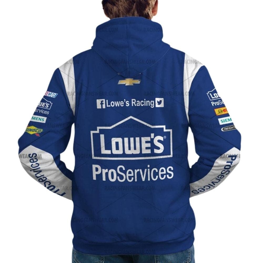 Jimmie Johnson Nascar Racing Lowe's Proservices 2015 Uniform All Over Print Hoodie