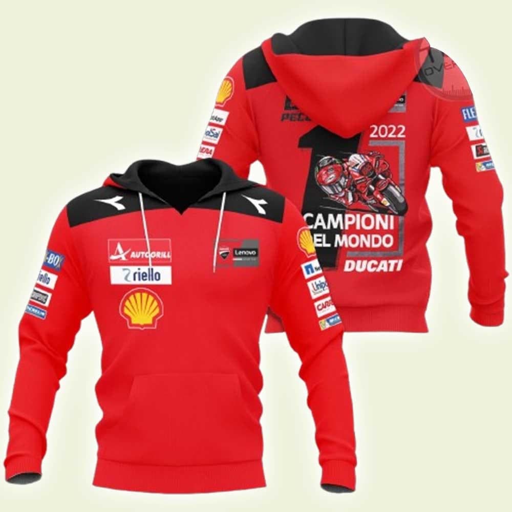 Francesco Bagnaia Champion 2022 Team All-over Print Hoodie