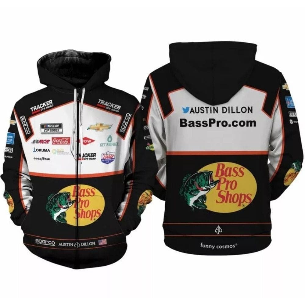 Austin Dillon Nascar 2022 Bass Pro Shops Uniform All Over Print Hoodie