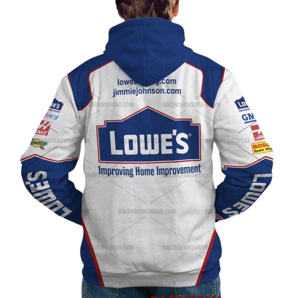 Jimmie Johnson Nascar Racing Lowe's Uniform All Over Print Hoodie