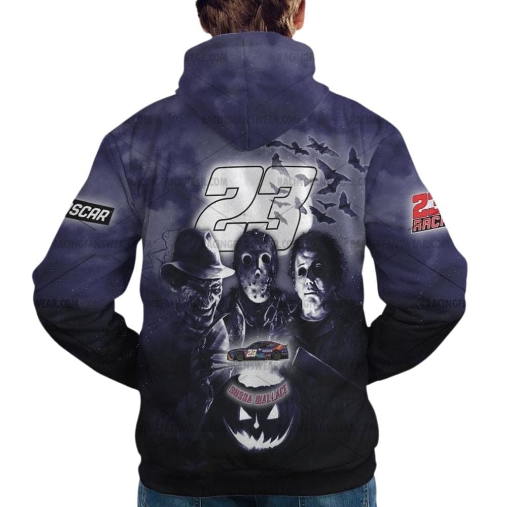 Bubba Wallace 23 Nascar Racing With Friends Horror Halloween All Over Print Hoodie