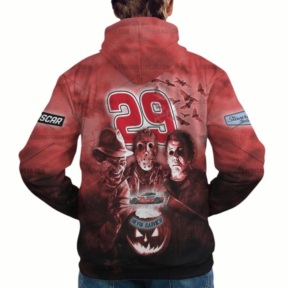 Kevin Harvick 29 Nascar Racing Halloween All-over Print Hoodie