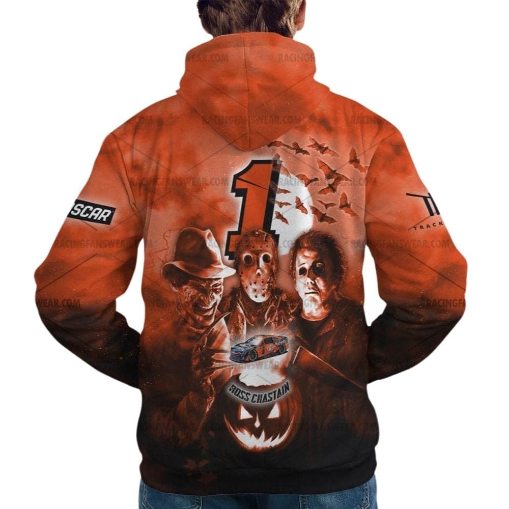 Ross Chastain 1 Nascar Racing With Friends Horror Halloween All Over Print Hoodie