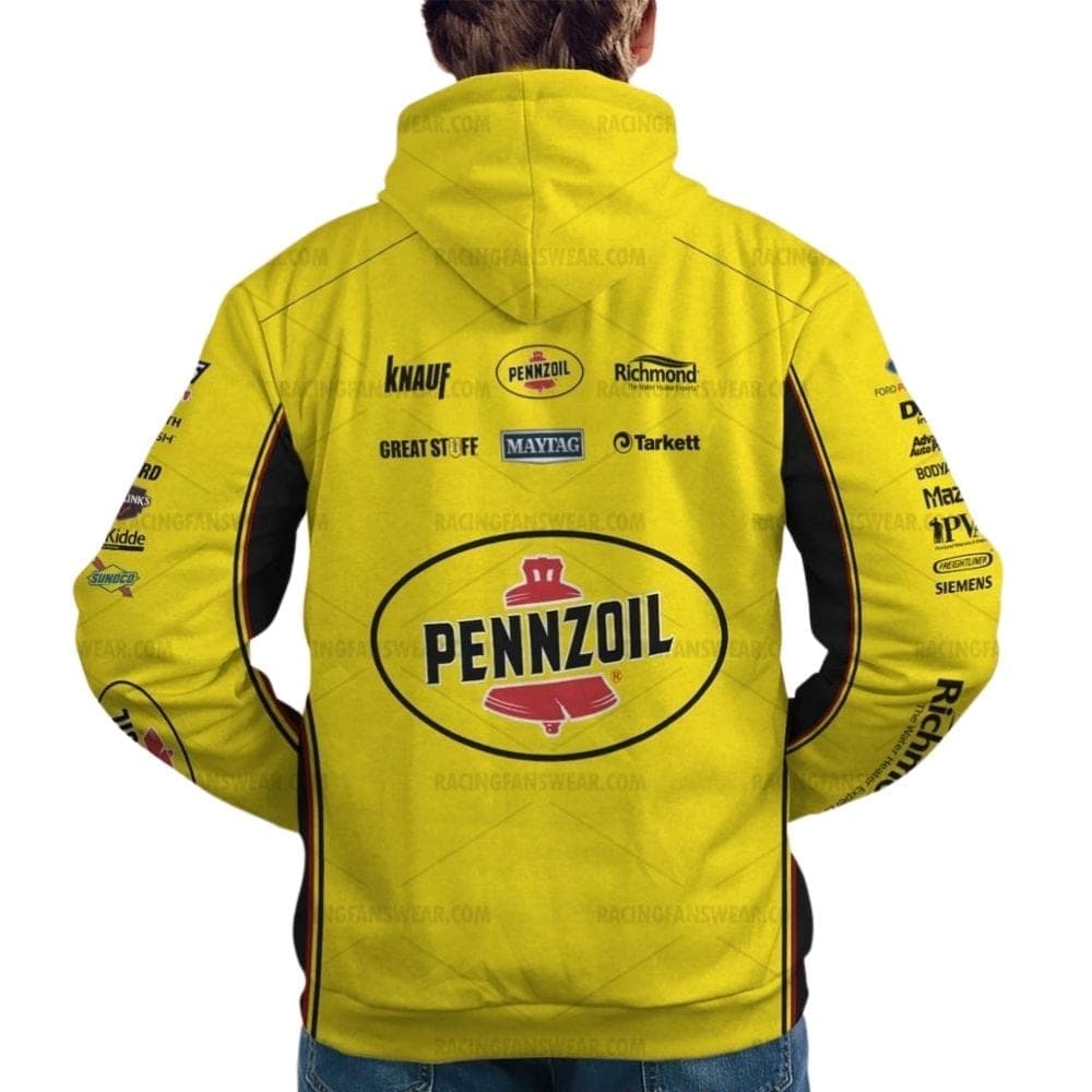 Ryan Blaney Nascar 2023 Pennzoil Racing Uniform All Over Print Hoodie