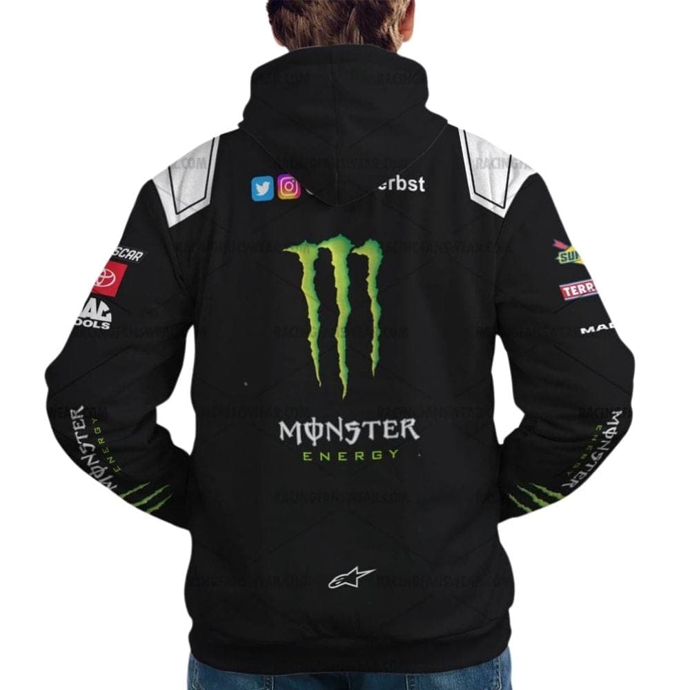 Riley Herbst Nascar Racing Monster Energy 2025 Uniform All Over Print Hoodie