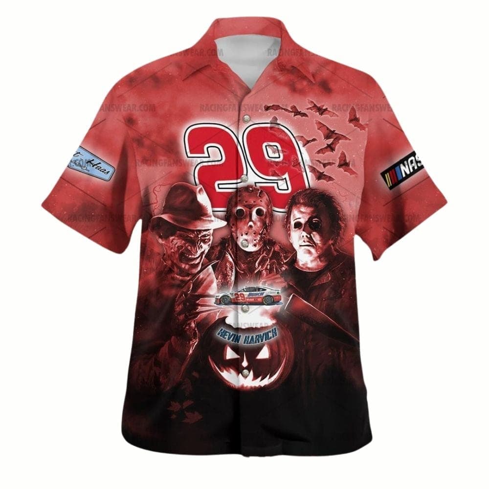 Kevin Harvick 29 Nascar Racing Halloween Hawaiian Shirt